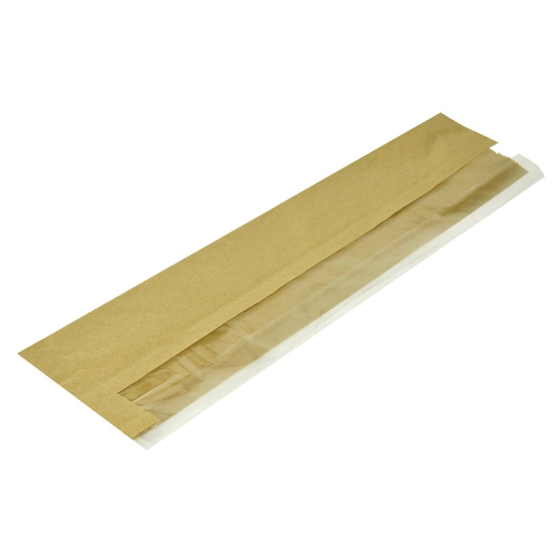 Composteerbare Baguettezakken Kraftpapier Met PLA-Venster | Per 1000
