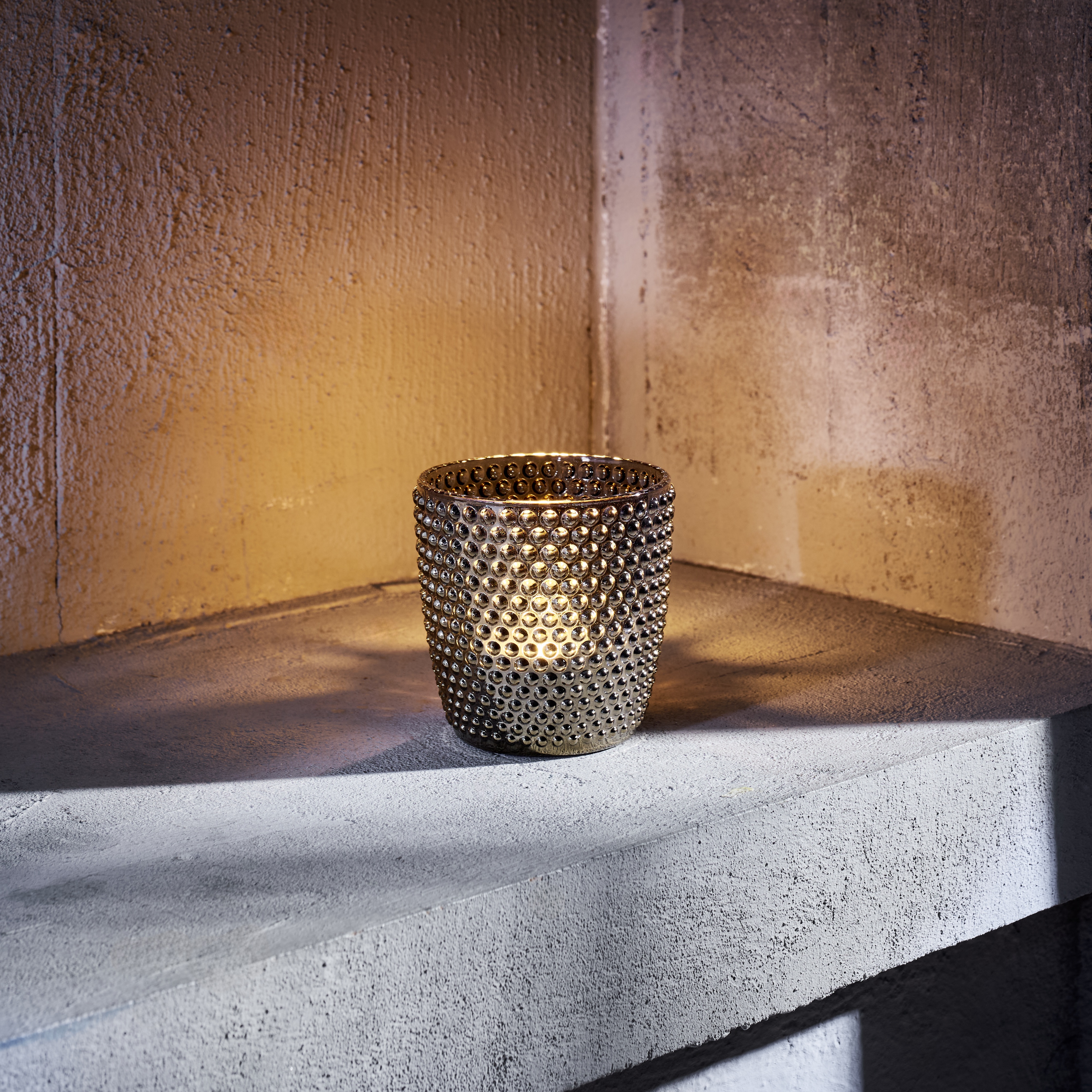 Nubs Metallic Cone YUYU, Ø 9 cm, hoogte 9 cm, glas