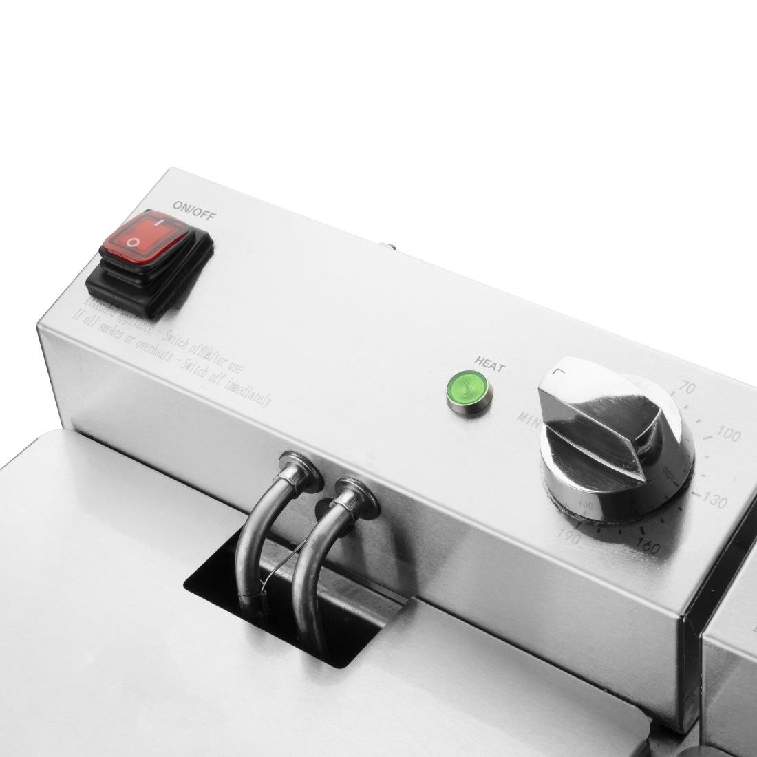 Buffalo Doppel Tank Doppelkorb 2x5Ltr Aufsatzfritteuse 2x2.8kW