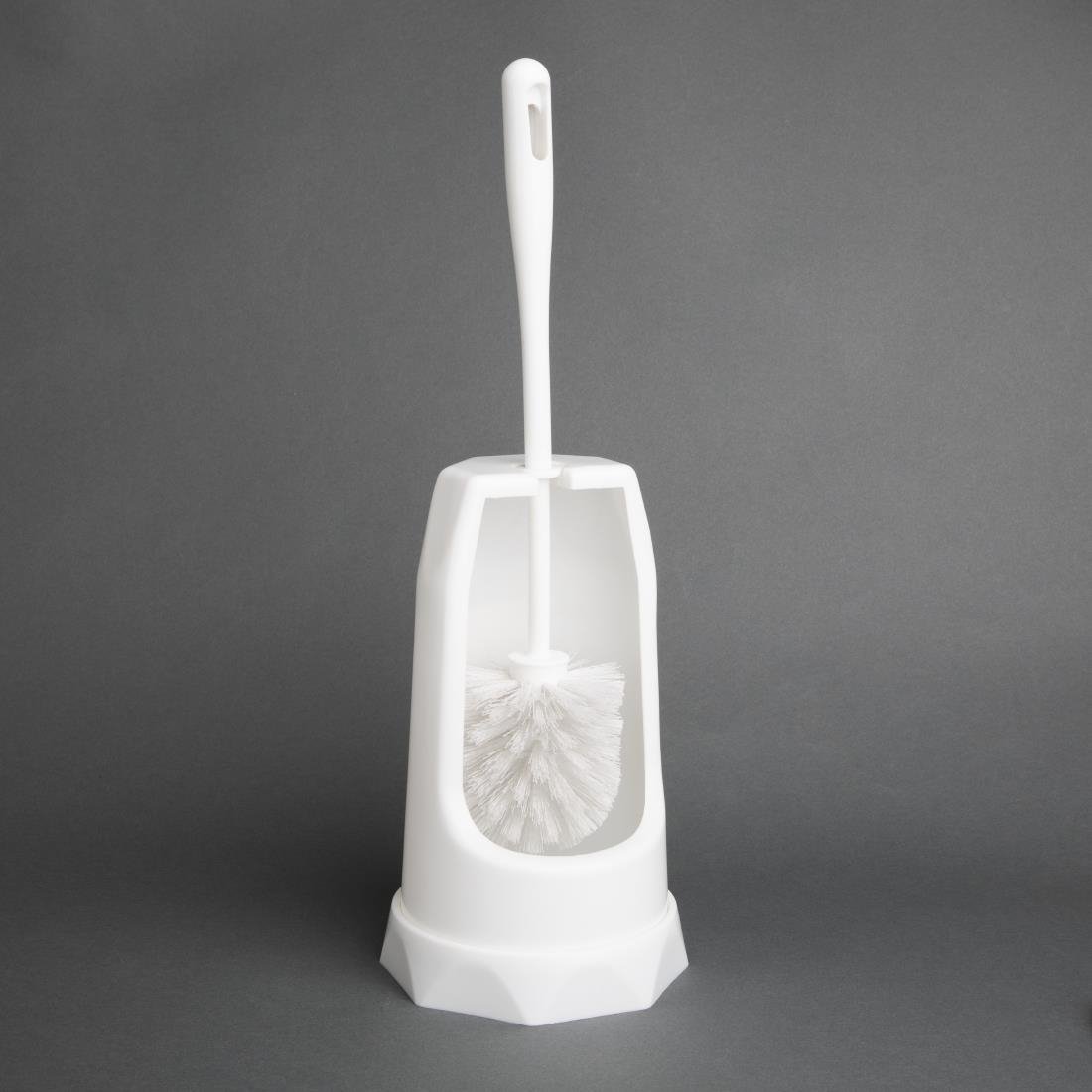 Jantex ronde toiletborstel & houder - Wit