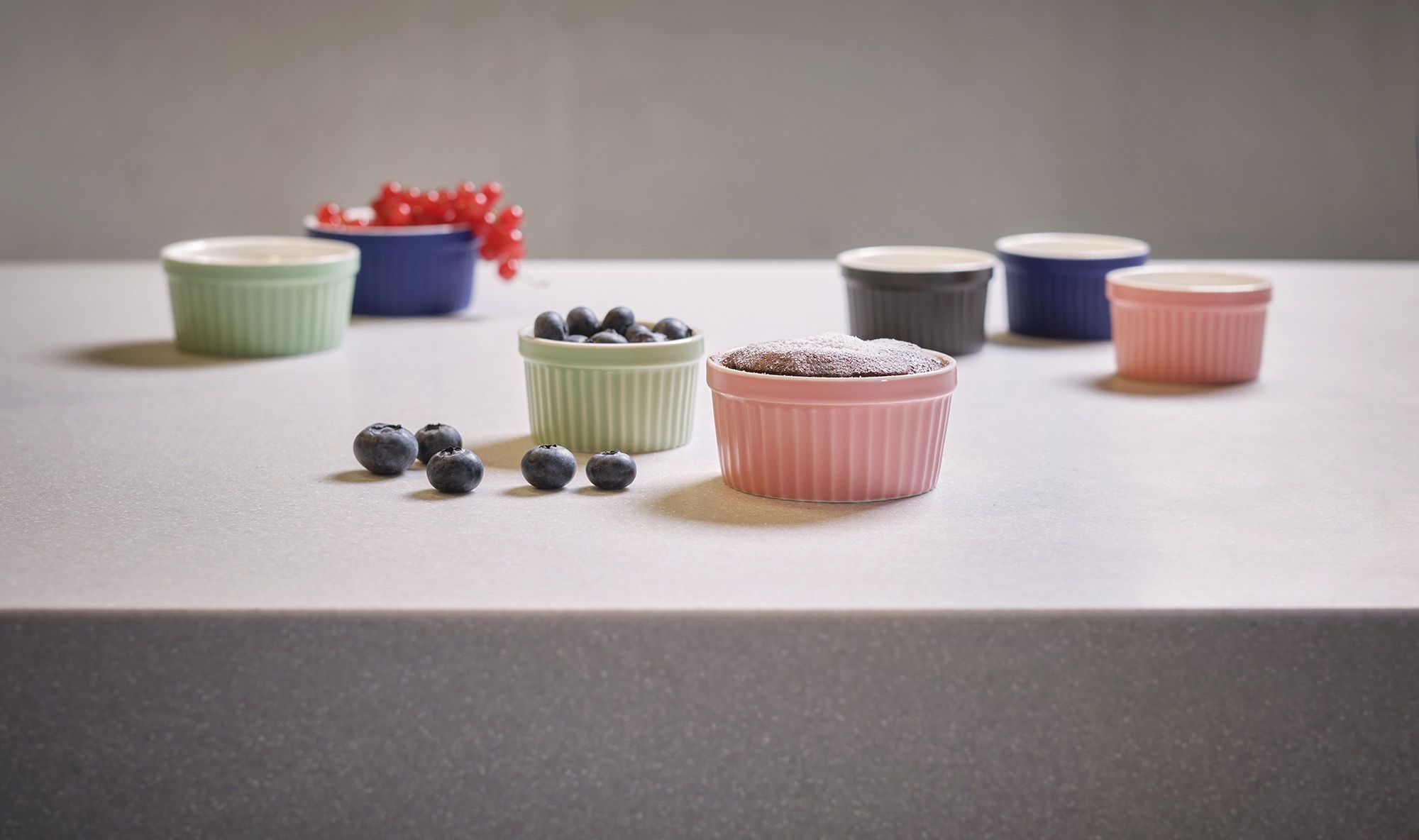 Ragoutfin-Set, Ø 9 cm, 130 ml, roze, Set van 6 stuks, porselein