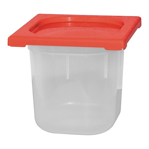 Lebensmittelbehälter mit Deckel Rot | Polypropylen | 1/6GN | Erhältlich in 3 Tiefen