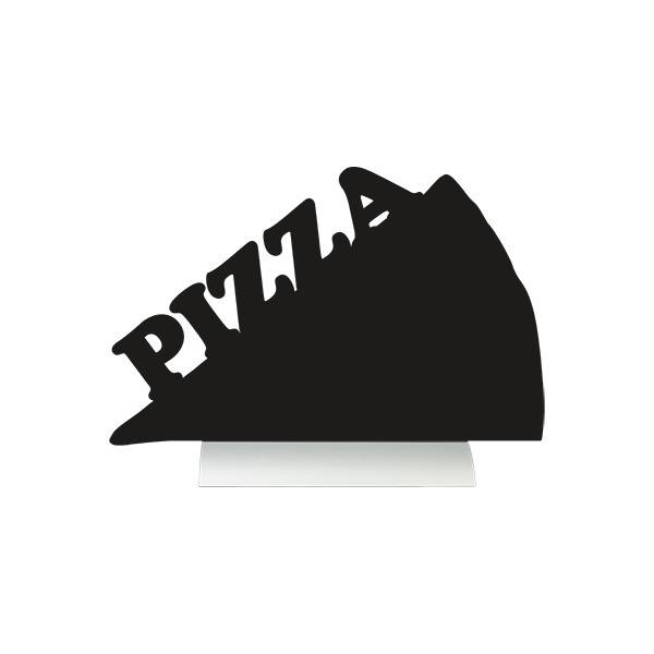 Tisch Kreidetafel Aluminium Silhouette Pizza | Inkl. Kreidestift
