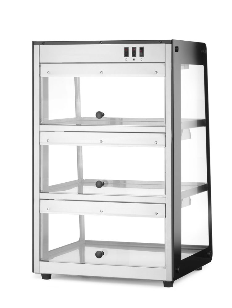 Beheiztes Thekendisplay - Schwarz - 220-240V/500W - 472x447x(H)775mm