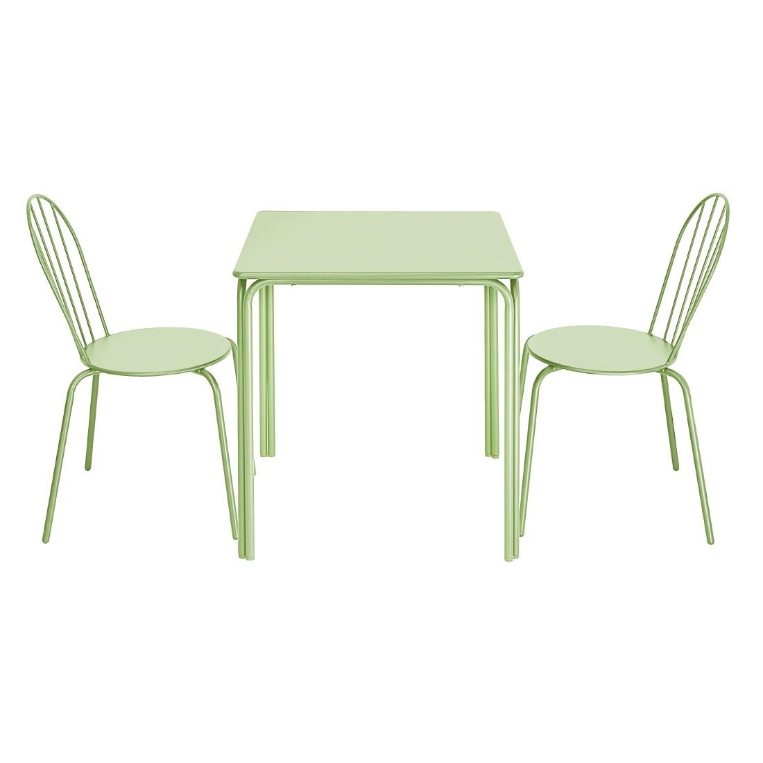 Chaises Bolero Adeline vert clair (lot de 4)
