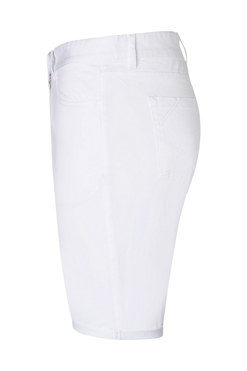 Herenshorts Met 5 Zakken, Klassiek Stretch - Wit - 54