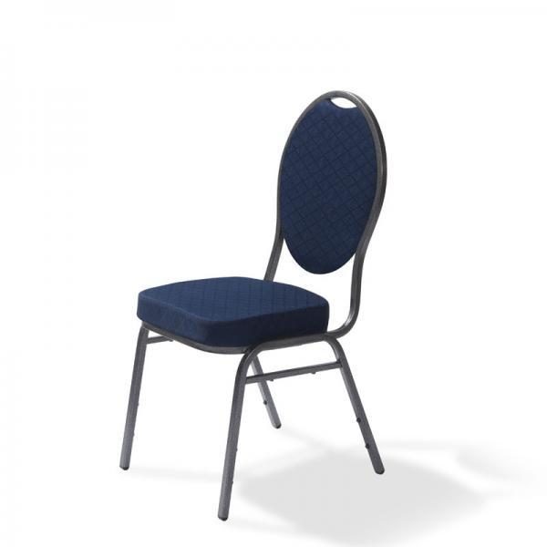Palace chaise de banquet ignifuge Bleu 44x52x95cm (BxTxH), Rembourrage en mousse, 50321