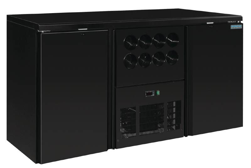 Blinde Barkoelkast 2 deurs en flessennest - 380 Liter -166.8x570x(H)860mm