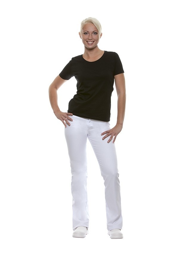 Damenhose Tina | Weiß | 97% Baumwolle / 3% Elastolefin | Erhältlich in 11 Größen