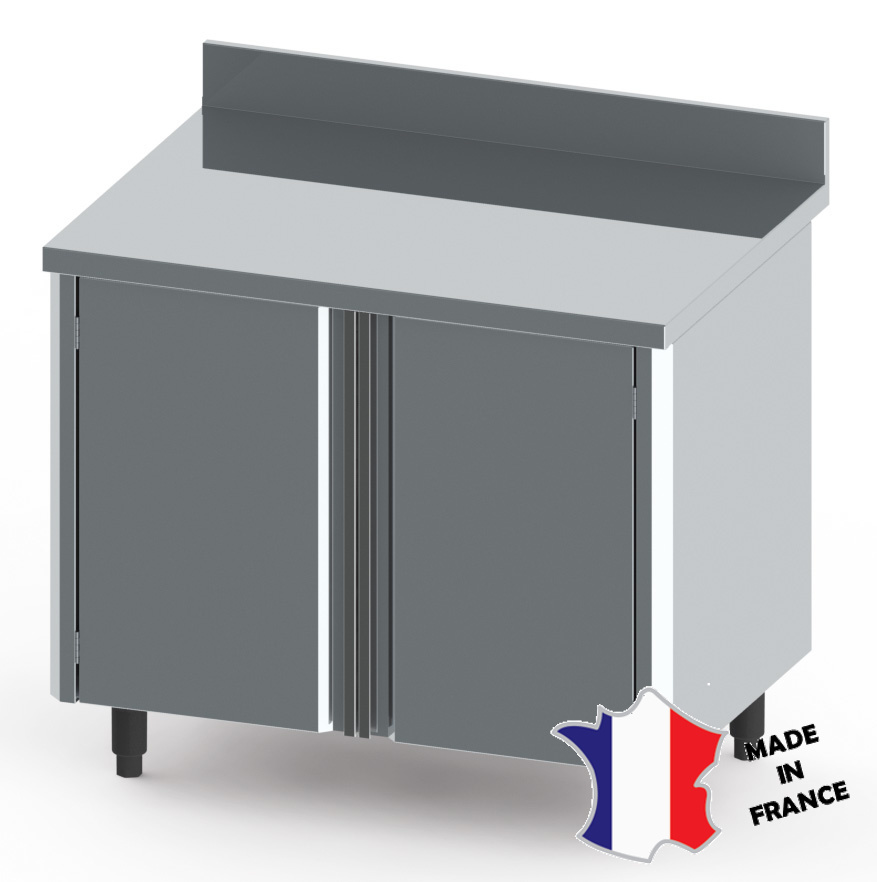 Composition meubles bas - Inox - bords droits - LG 1000x700mm