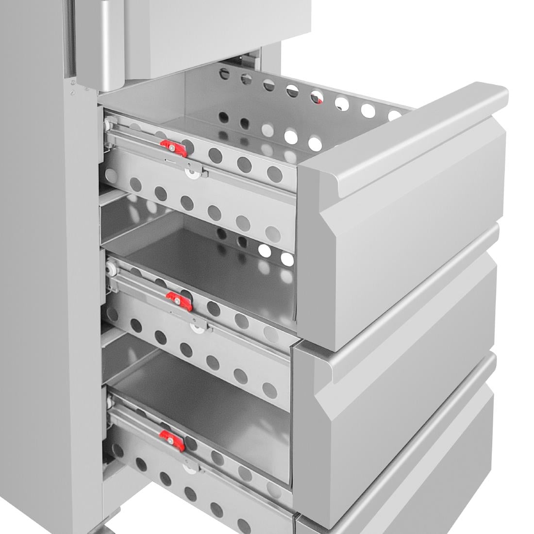 Armoire réfrigérée positive GN slimline 1 porte 3 tiroirs Polar série U 292 L