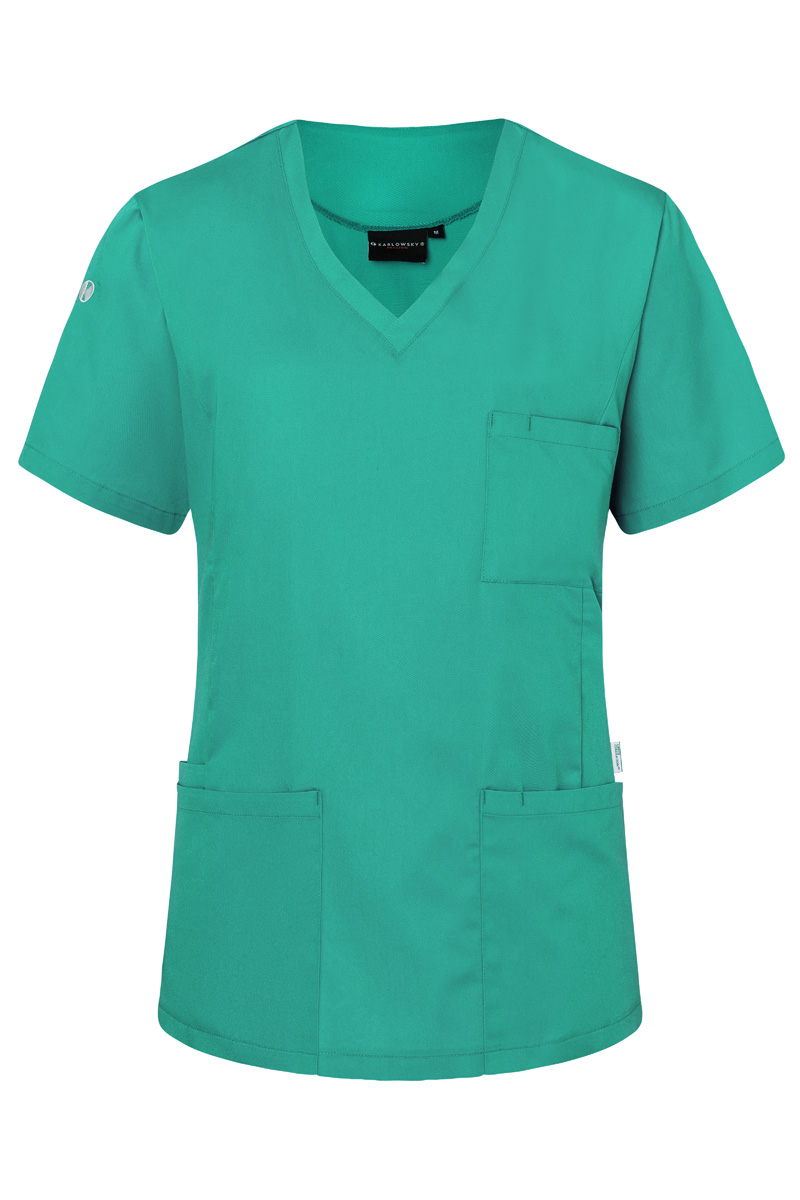Tunique femme à enfiler à manches courtes Essential, en matériau durable - Vert Émeraude - L