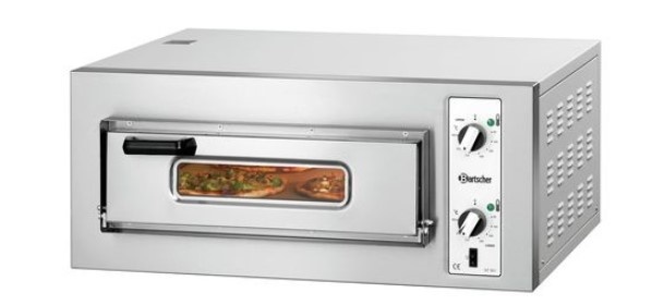 Pizza Oven Enkel Elektrisch | 4 Pizza's 25cm | 400V | 4kW | 800x750x(H)360mm