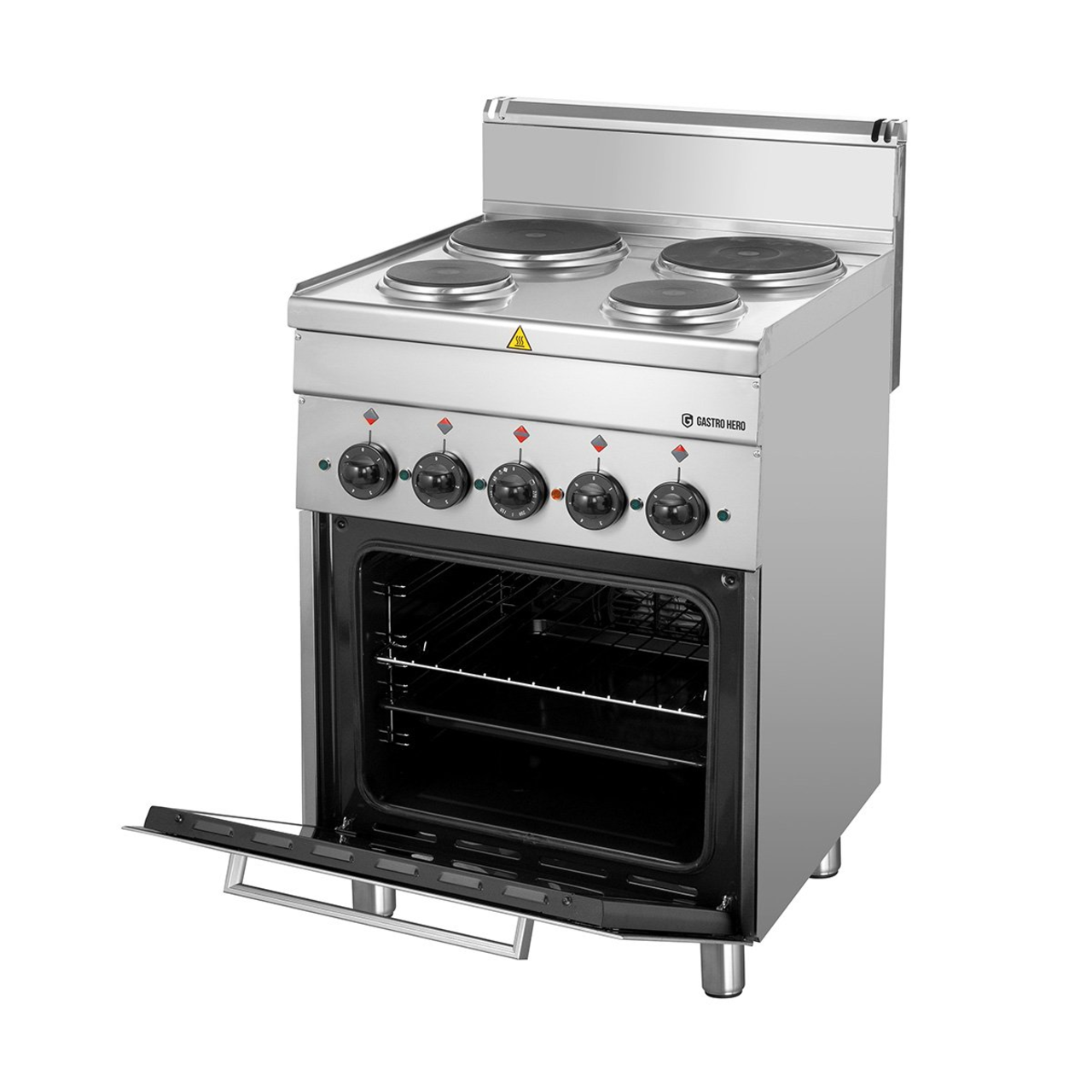 Elektrisch fornuis Serie 600 - 60/60 met elektrische oven en elektrische grill - 4 kookplaten - 12,5 kW