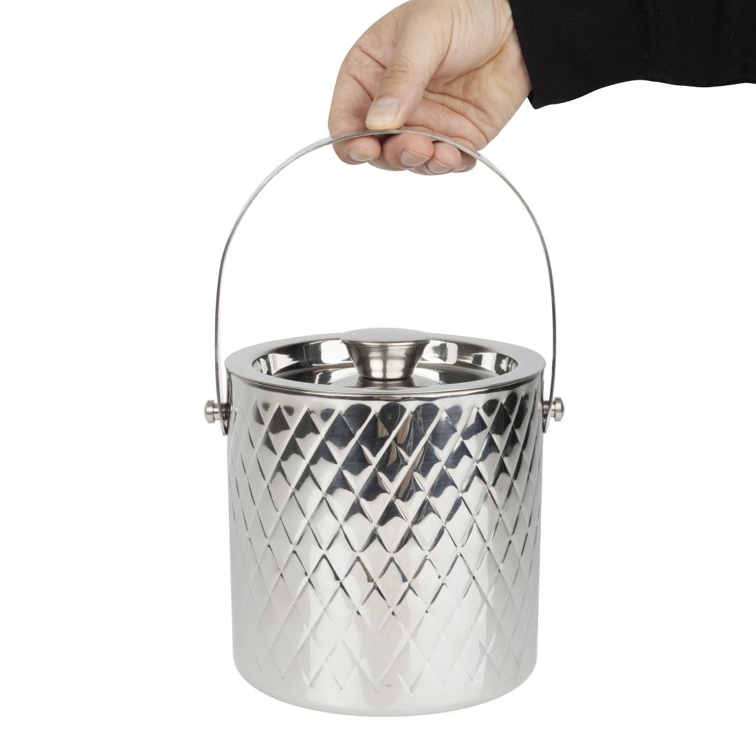 Olympia Geo doppelwandiger Eiskübel Edelstahl - 2Ltr
