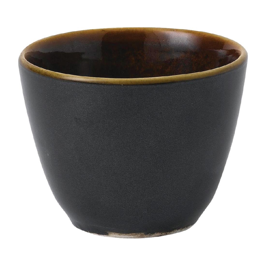 Churchill Super Vitrified Nourish Black Onyx Zweifarbige Chip-Becher, 291 ml, (12 Stück)