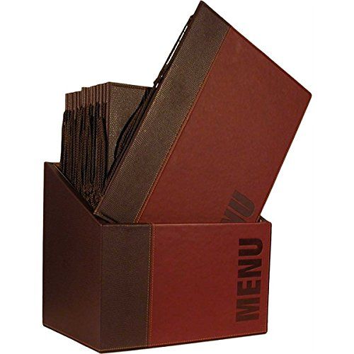 Box incl. 20 Menukaarten Trendy | Bordeaux | Formaat A4 | 370x290x210mm