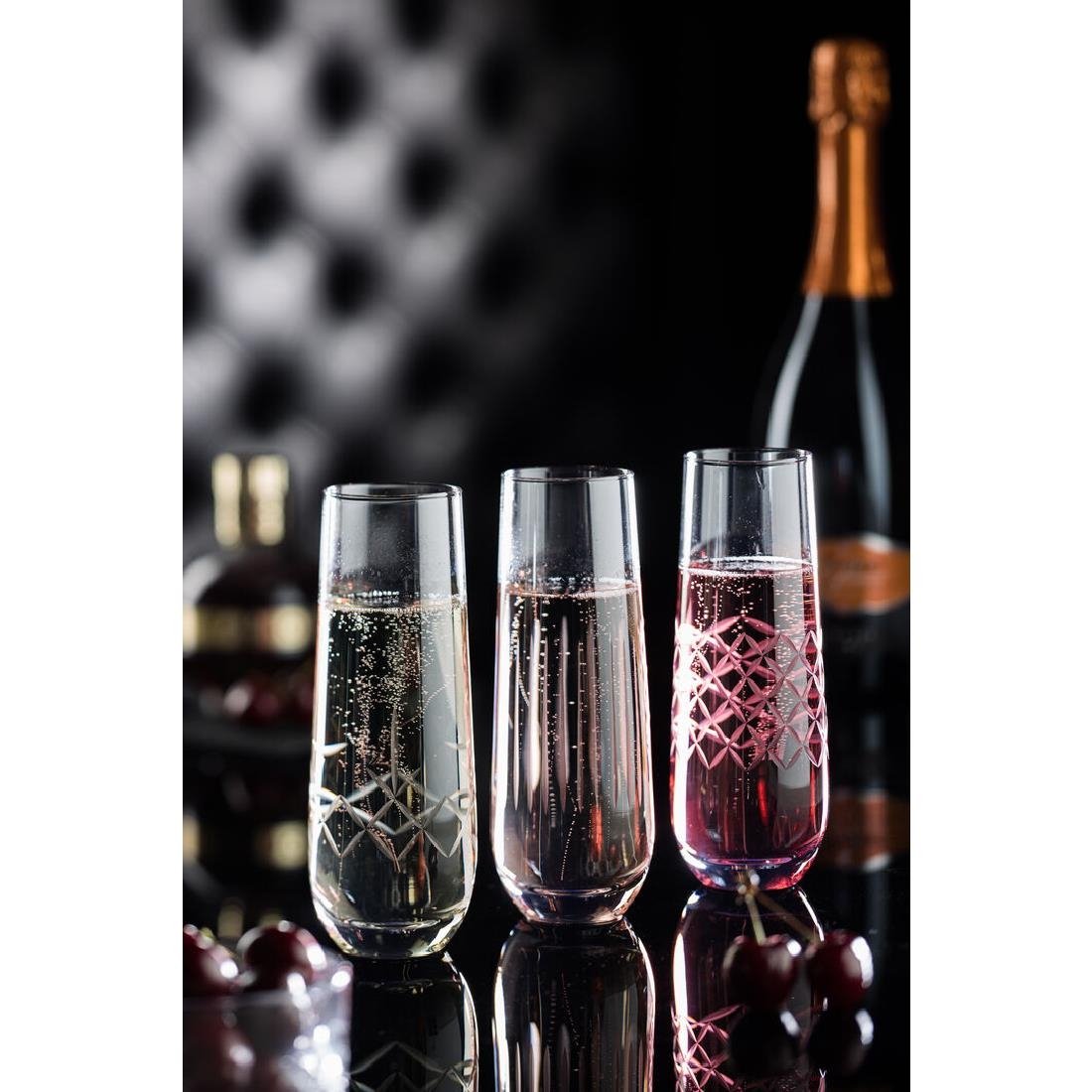 Verres à champagne Utopia Raffles Diamond 300 ml (lot de 6)
