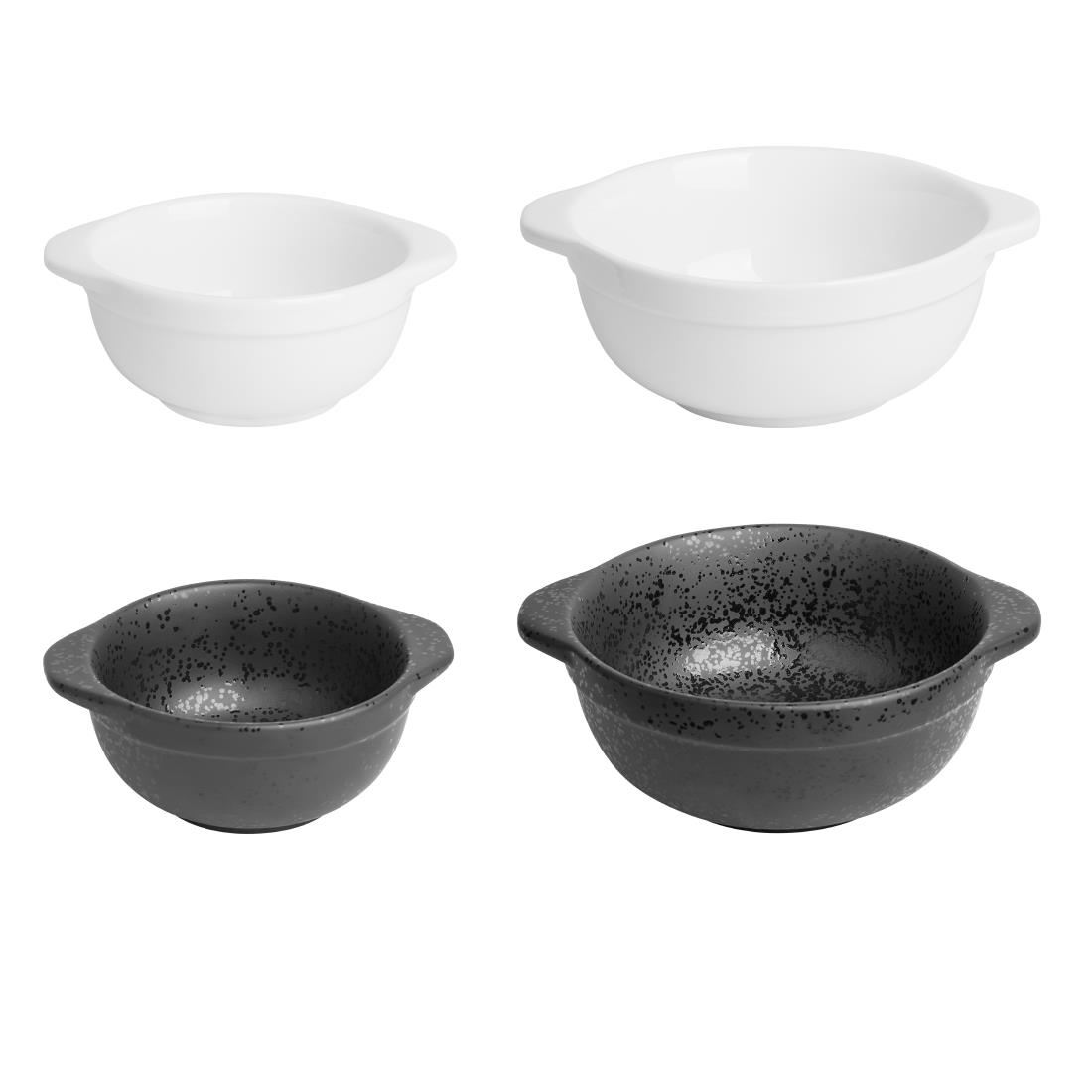 Olympia Whiteware Schüsseln mit Ohren 640ml (4 Stück)