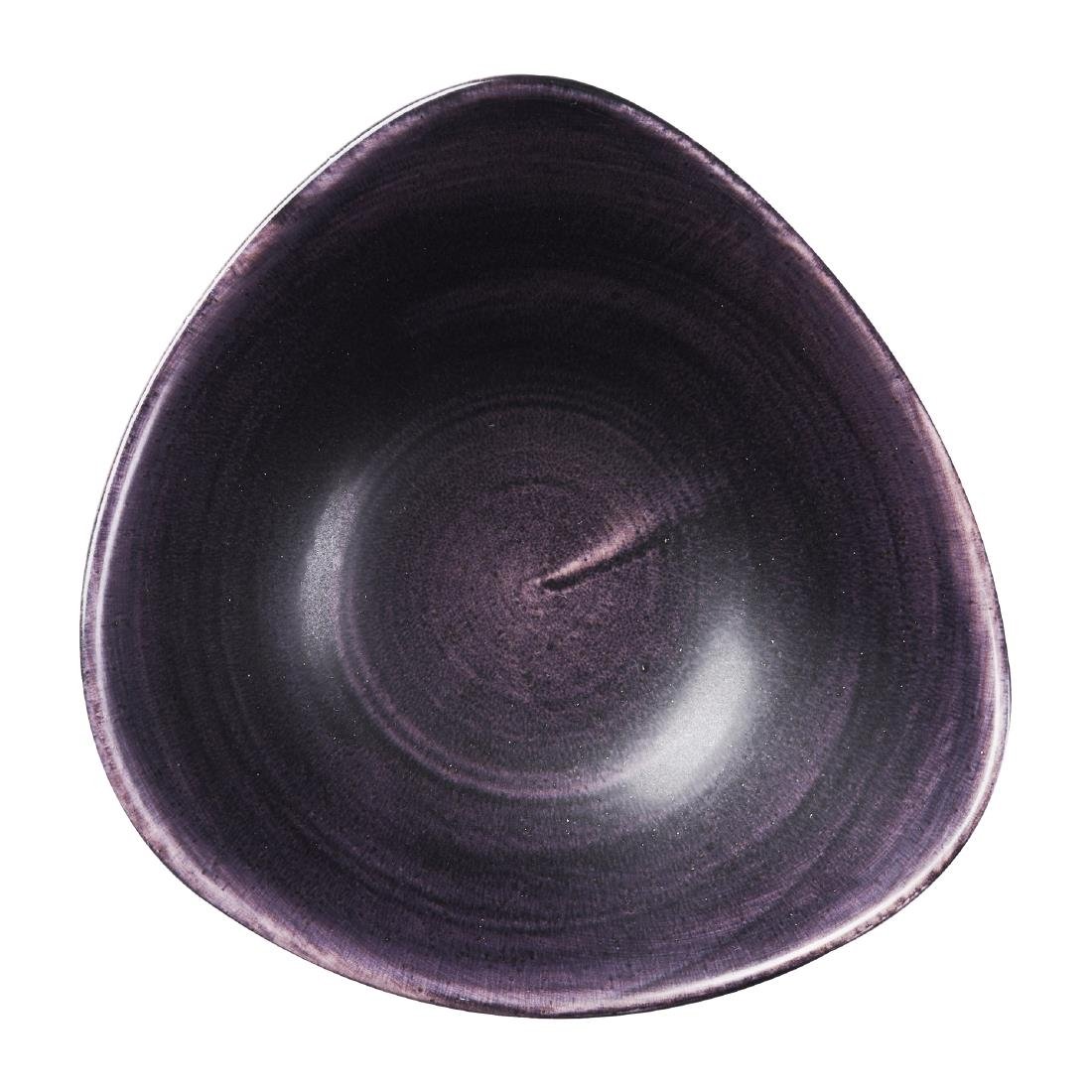 Churchill Stonecast Patina, dreieckige Schale, tiefviolett, 185 mm, (12 Stück)