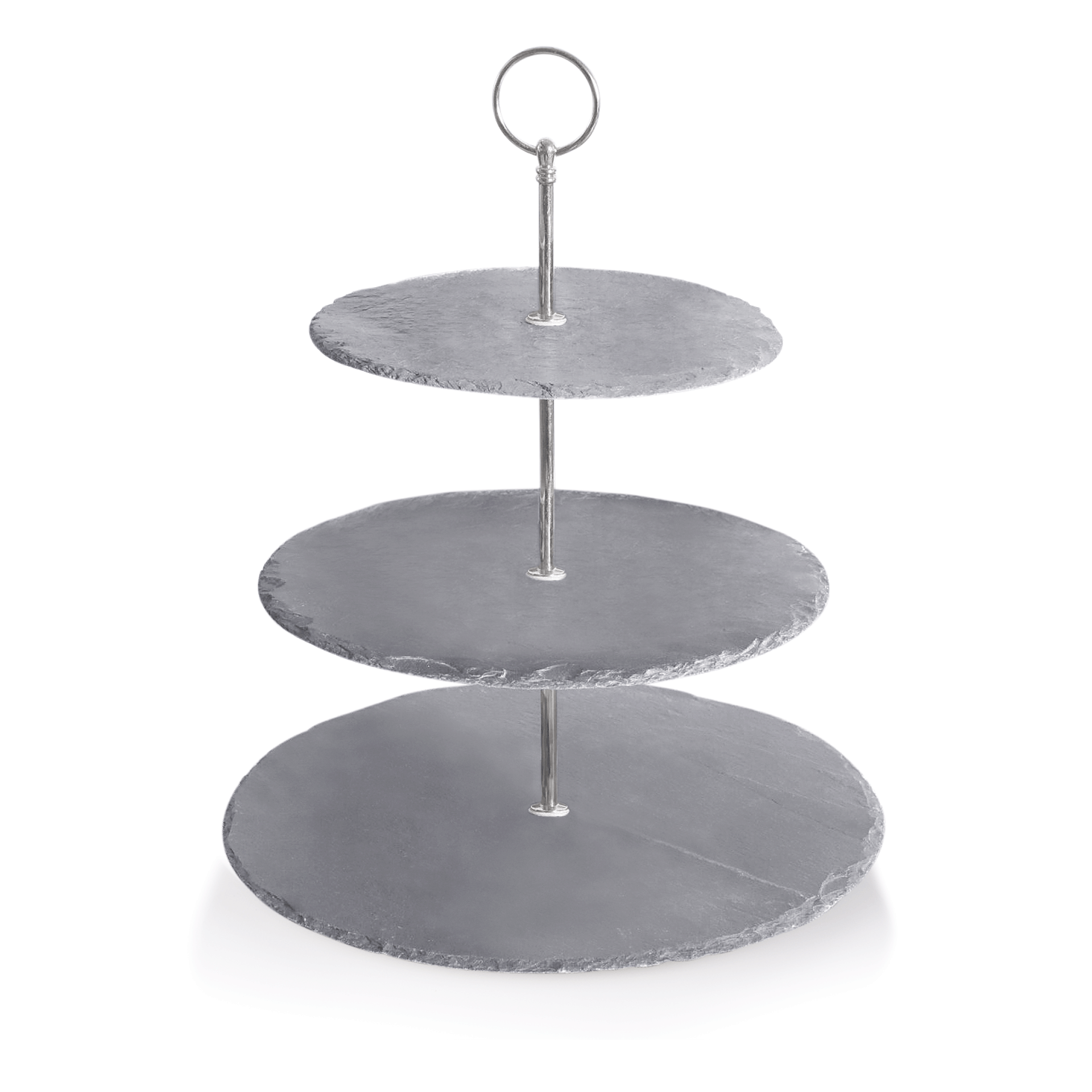 Etagère SLATE LINE - 3-laags - hoogte 34 cm - natuurleisteen  