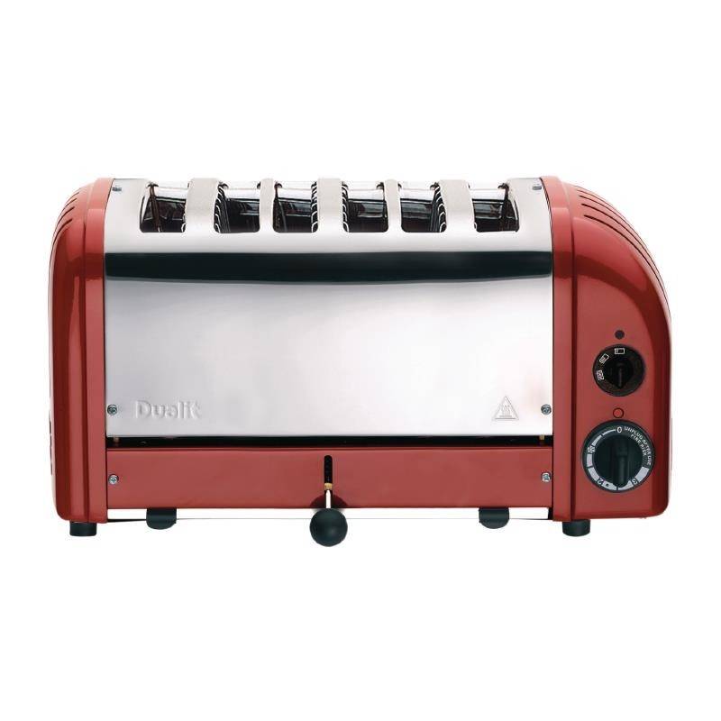 Grille-Pain Rouge | Dualit Vario | 6 Tranches | 3000W