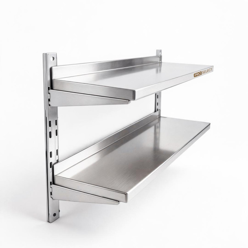 Étagère Murale Double en Inox – 1000x400x(H)580mm