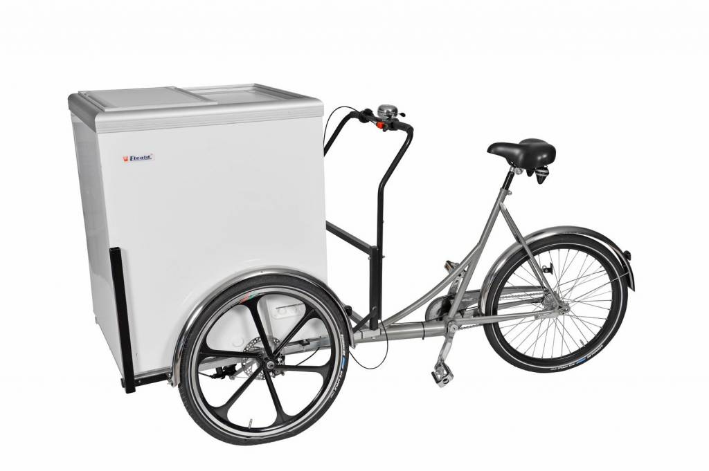 Fahrrad für Mobilux Kühl- und tiefkühltruhe  | Schwarz | Geeignet für 12 V Akku | 201x90x(h)118mm