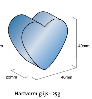 Eisbereiter Herzförmige Würfel 28kg/24St | Hoshizaki IM-65NE-H | Speicher 26kg | Luftkühlung