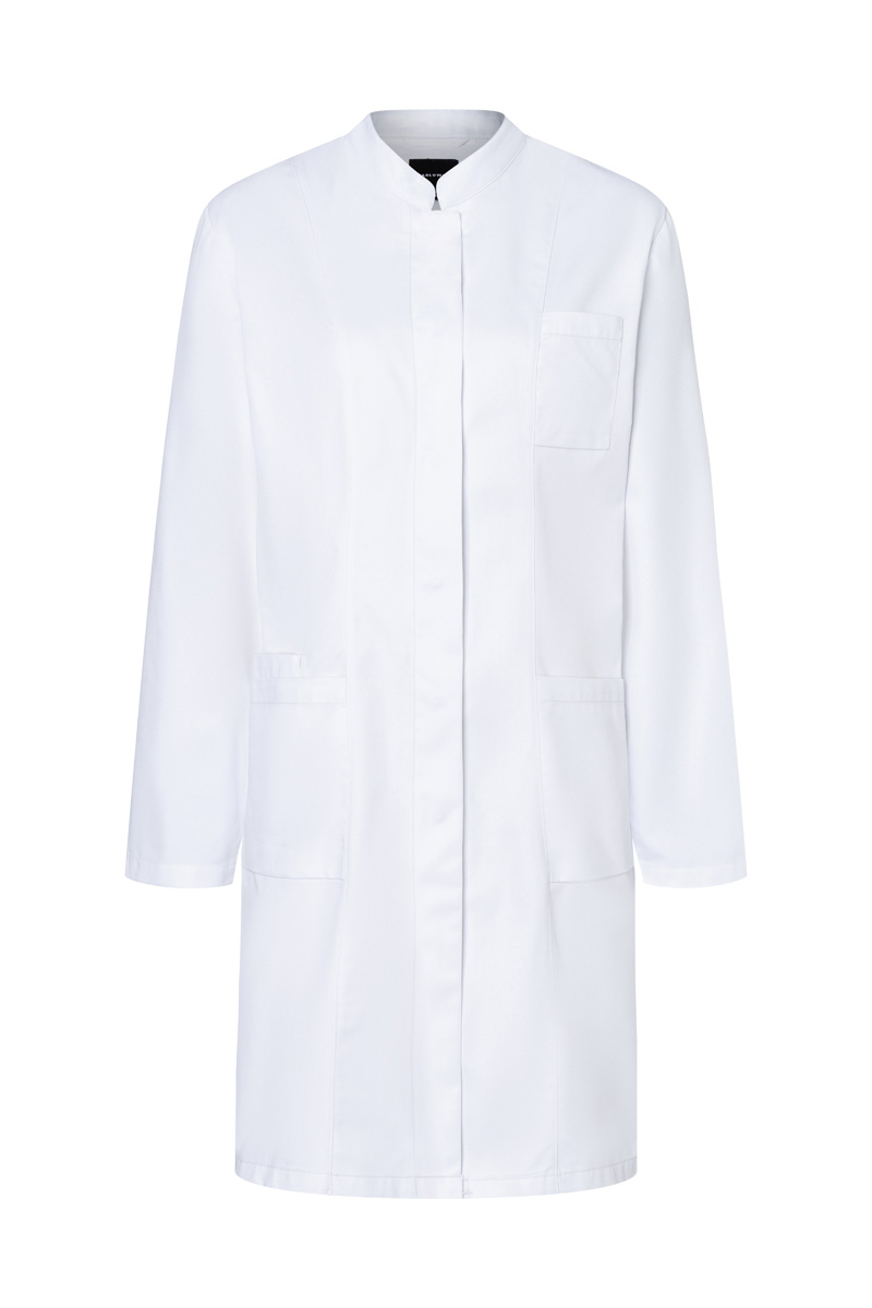 Blouse médicale et de laboratoire Modern-Shape pour femmes avec col montant - Blanc - 34