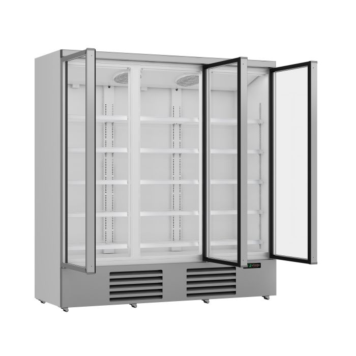 Réfrigérateur - 3 portes vitrées - 1530 litres - 8 rouleaux - 1880x710x(h)1997mm
