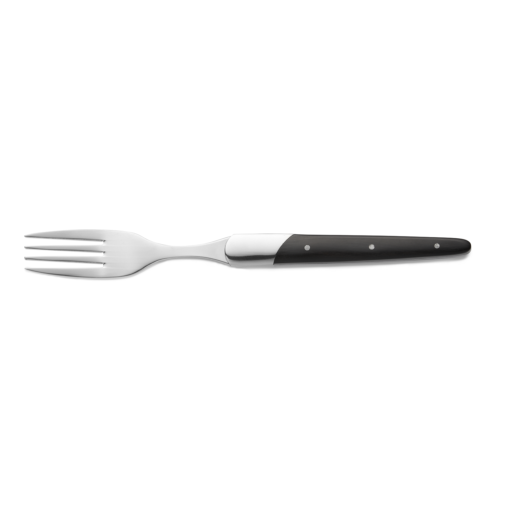 Steakvork set CARLOS met zwart sandelhouten heft - set van 6 stuks - lemmetstaal 420 - hout 