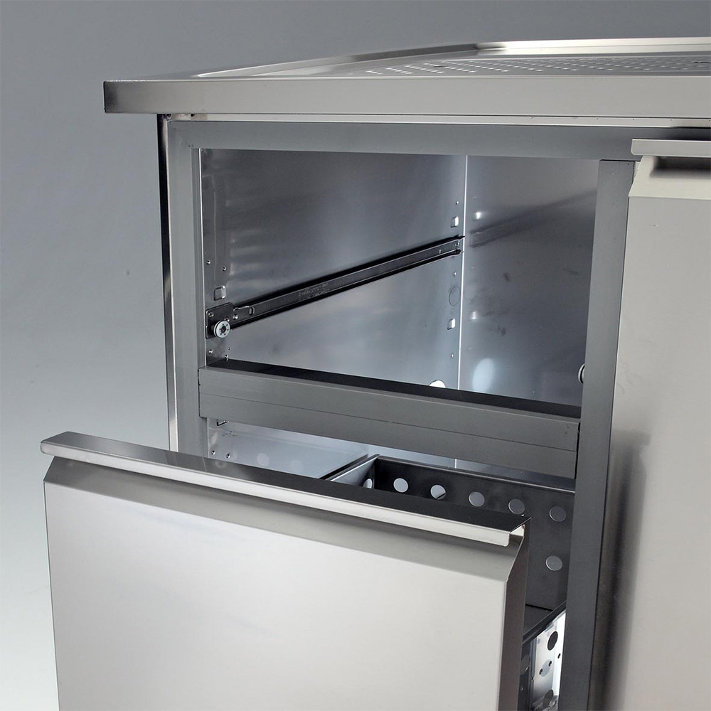 Edelstahl-Schubladenblock-Kit (1/3+1/3+1/3) x KBR…