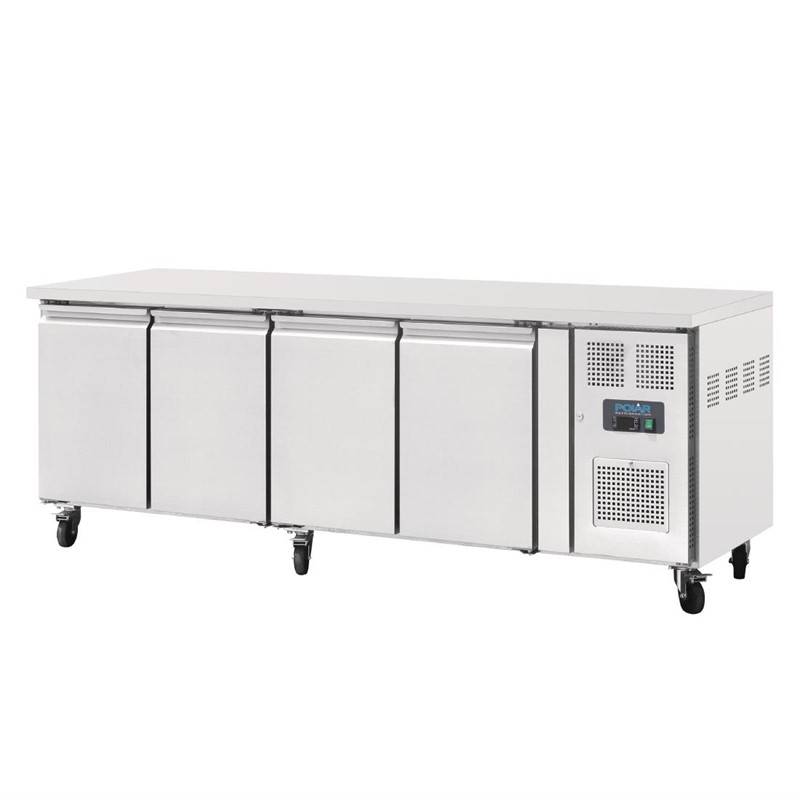 Comptoir Réfrigéré Inox - 4 Portes - 449 Litres - 600(l)x2230(L)x850(h)mm