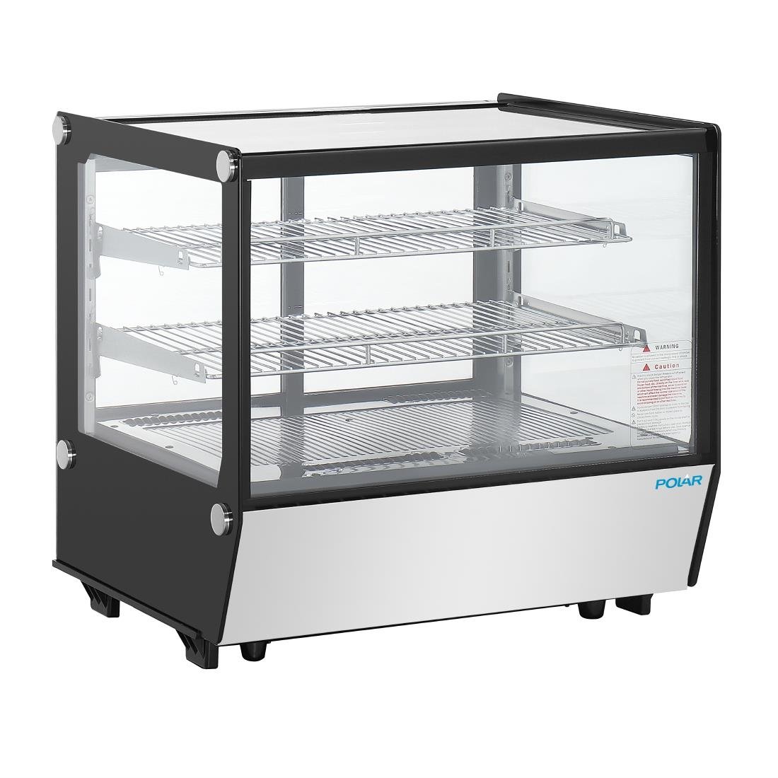 Polar G-Serie Tischkühlvitrine Schwarz Quadratglas 120Ltr