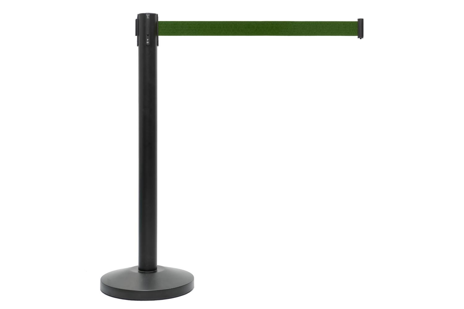 Zwarte Afzetpaal met Trekband Groen