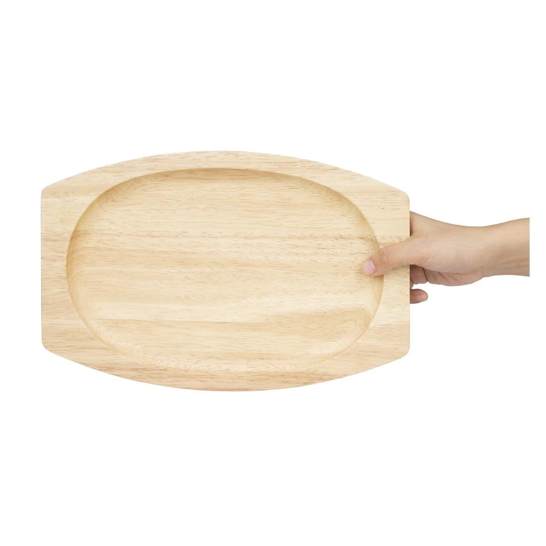 Olympia Hevea-Brett für Gusseisen-Oval-Sizzler 335x205mm für GJ557 Olympia Hevea-Brett für Gusseisen-Oval-Sizzler 335x205mm für GJ557