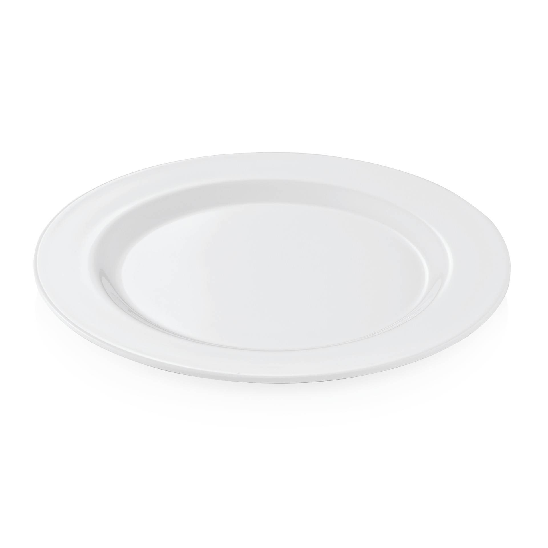 Bordenset, plat, Ø 23 cm, wit, set van 12 stuks, melamine