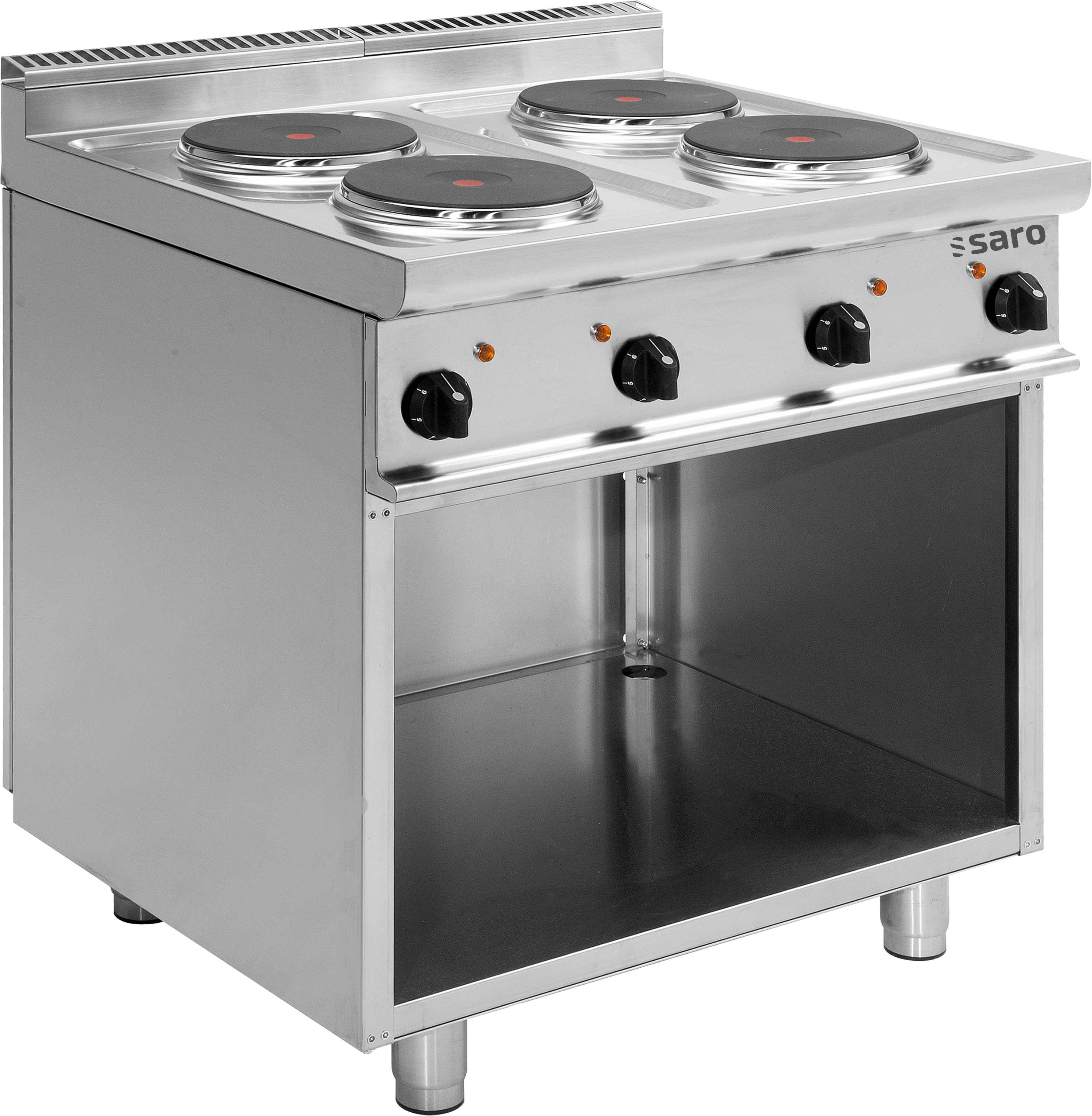 Cuisinière électrique SARO, socle ouvert modèle E7/CUET4BA