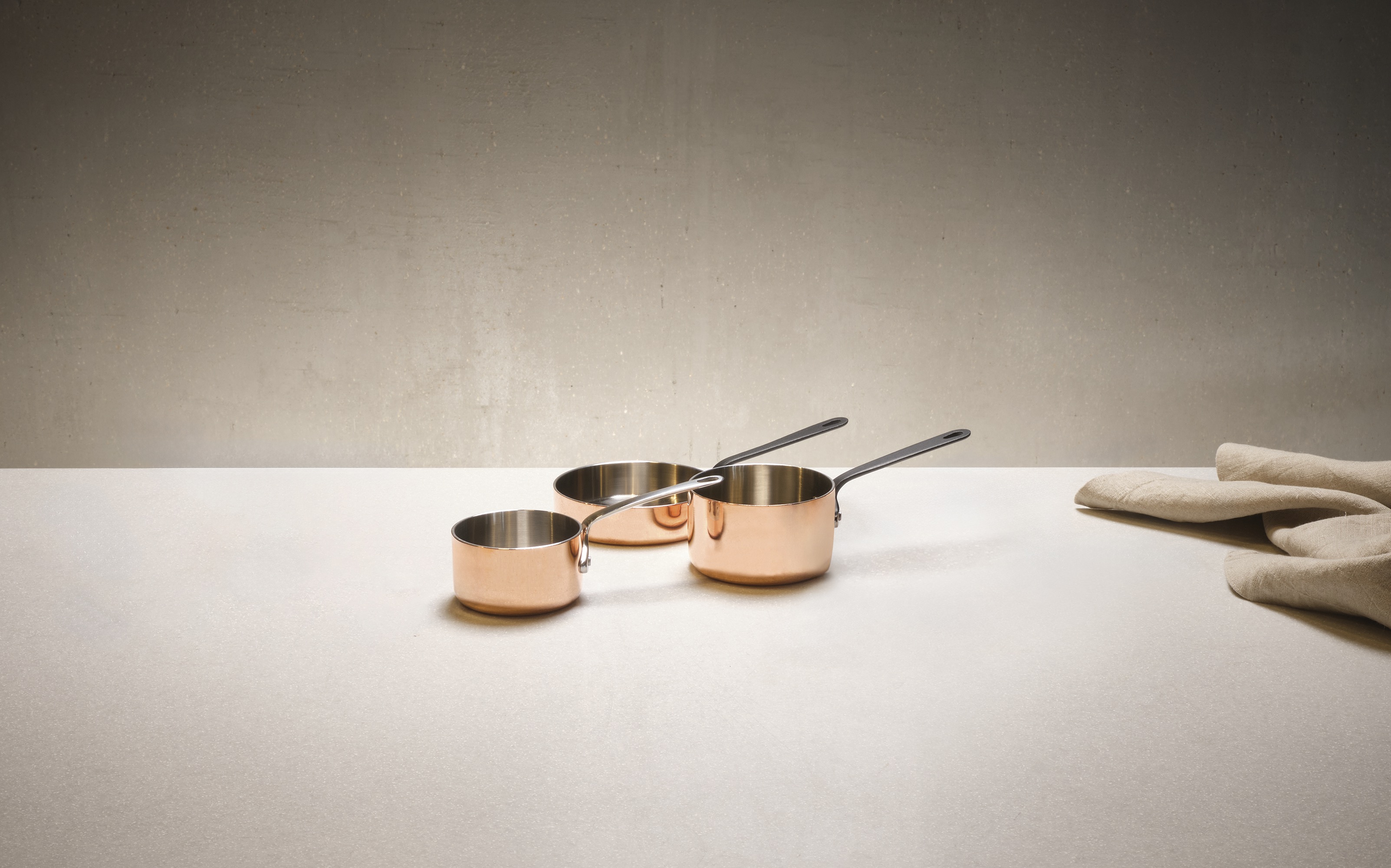 Mini Servierkasserolle MINI COPPER 3PLY, Ø 8 cm, 230 ml, Kupfer, Aluminium, Edelstahl