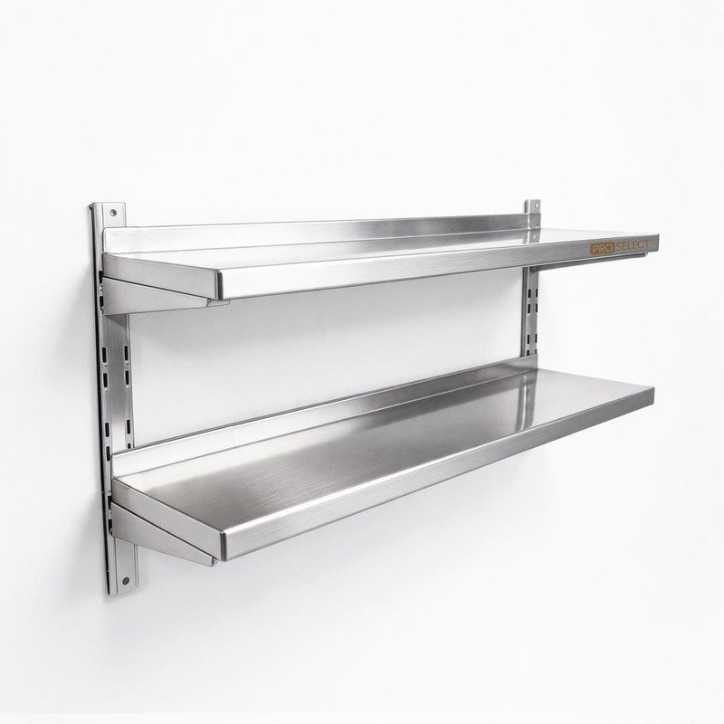 Étagère Murale Double en Inox – 800x300x(H)580mm