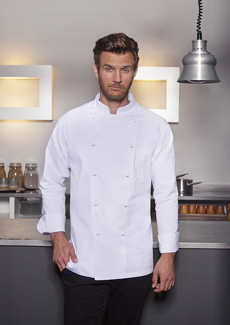 Veste de cuisine Basic - Blanc - 100% coton - M