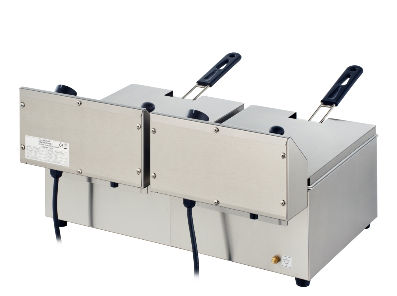 Elektrische dubbele friteuse ECO 6+6 liter
