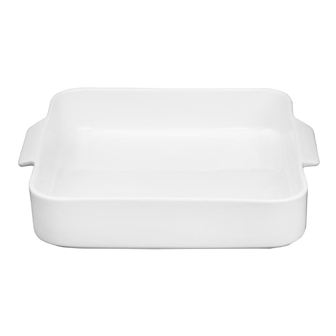Olympia whiteware vierkante braadslee 260x225x50mm (verpakking van 2)
