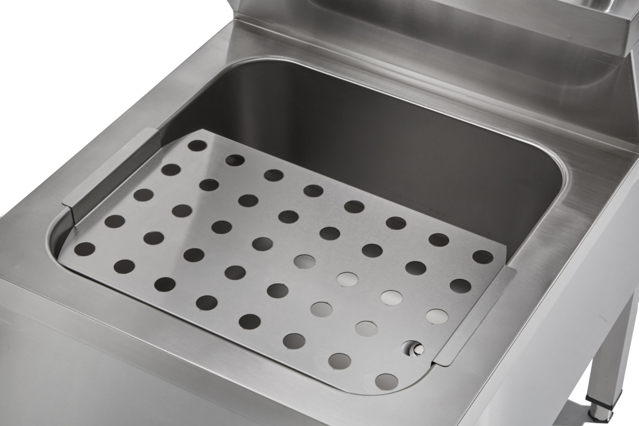 Combinaison lavabo et bac de vidange Basic 1, robinet d’eau froide et chaude