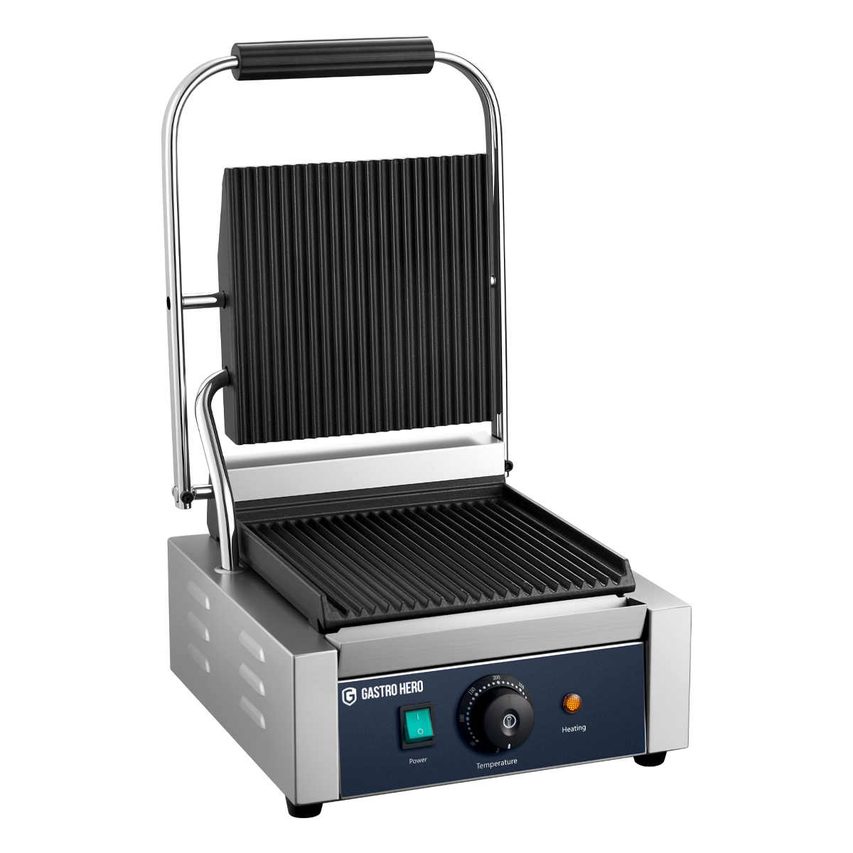 Grill à contact / grill à panini ECO 1,8 kW, rainuré
