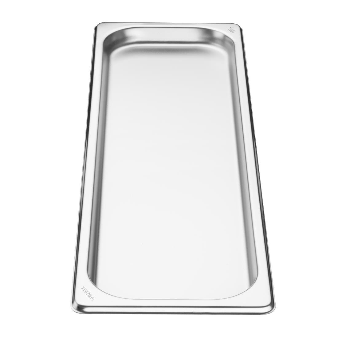 Vogue Edelstahl Gastronorm 2/4 Tablett 20mm