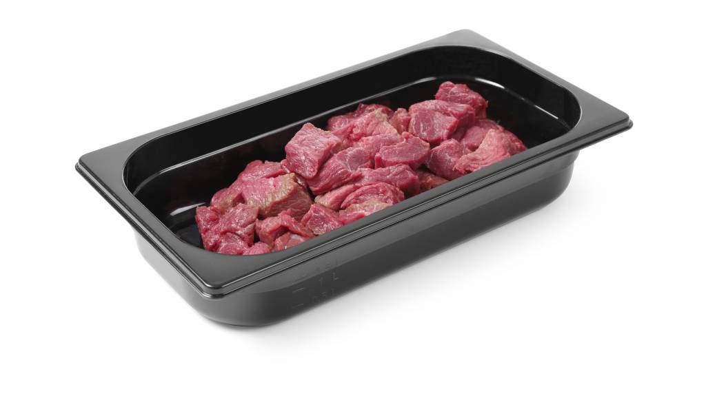 GN Behälter 1/3 - Polycarbonat Schwarz - Erhältlich in  4 Tiefen