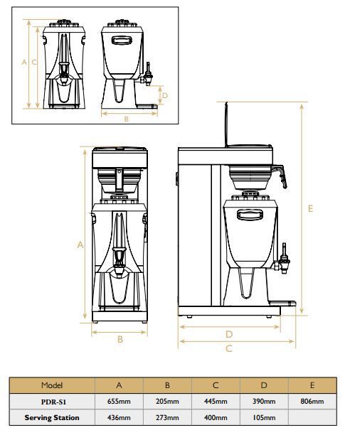 Koffiezetapparaat met Tapkraan Manueel - Automatische Vulling - 2,2 kw - 2,5 liter