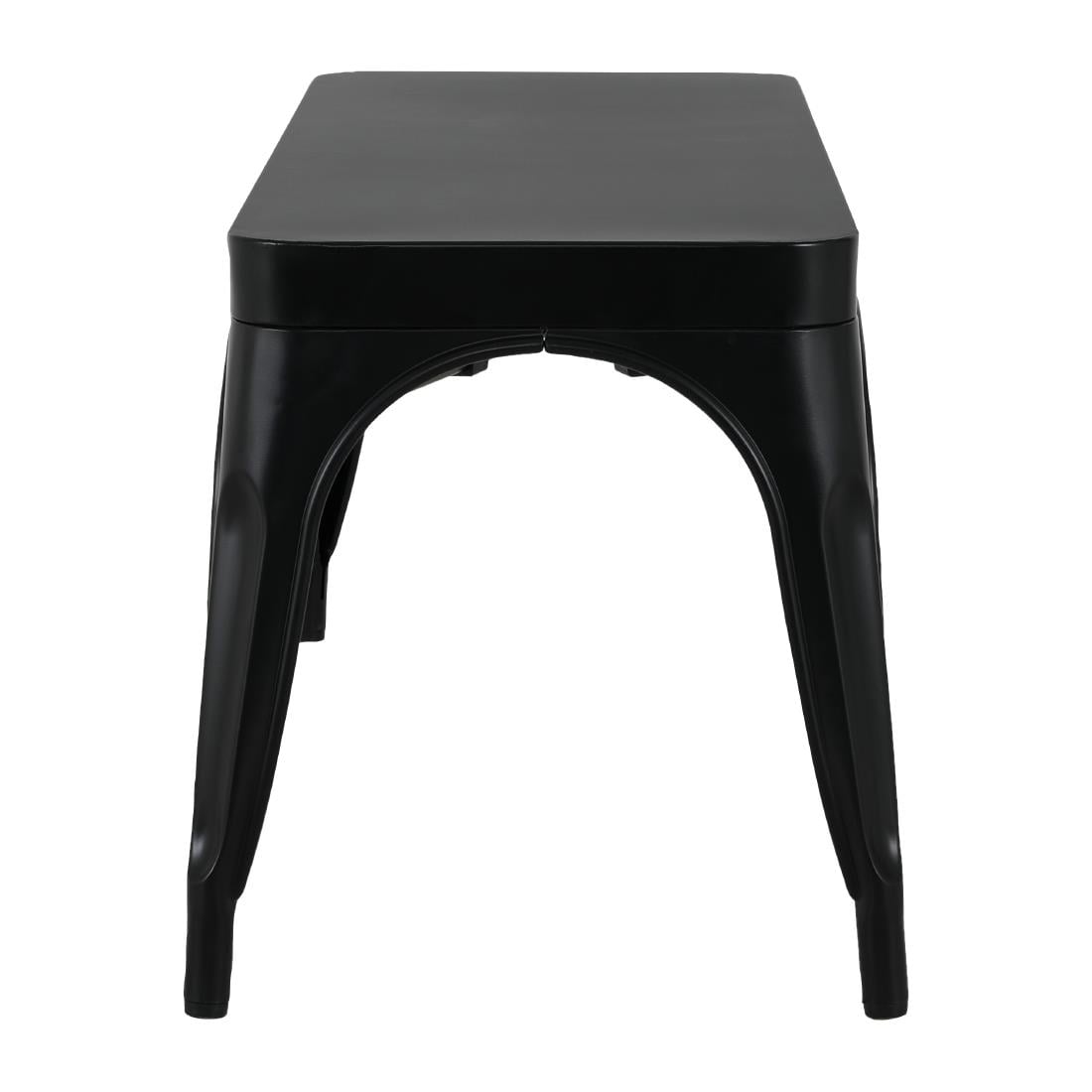 Bancs en métal noir Bolero Bistro 1000 mm (lot de 2)